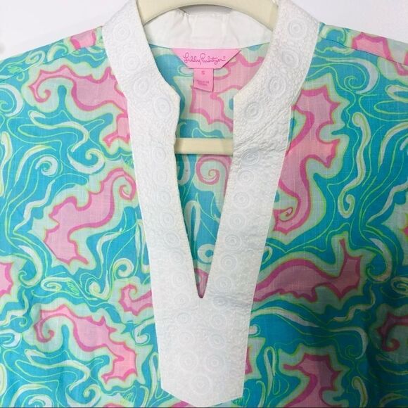 Lilly Pulitzer Seahorse Shift Dress Longsleeve - Picture 4 of 13